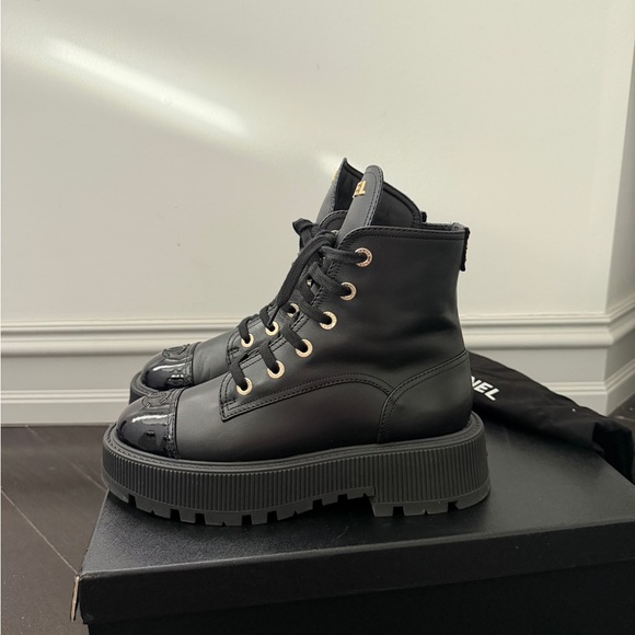 Chanel Black Women's Combat Boots - Picture 3 of 5